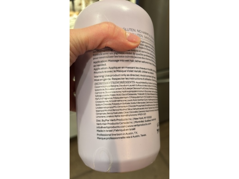 Verb Purple Shampoo, Cleanse + Tone + Brighten, 32 fl oz/946 mL