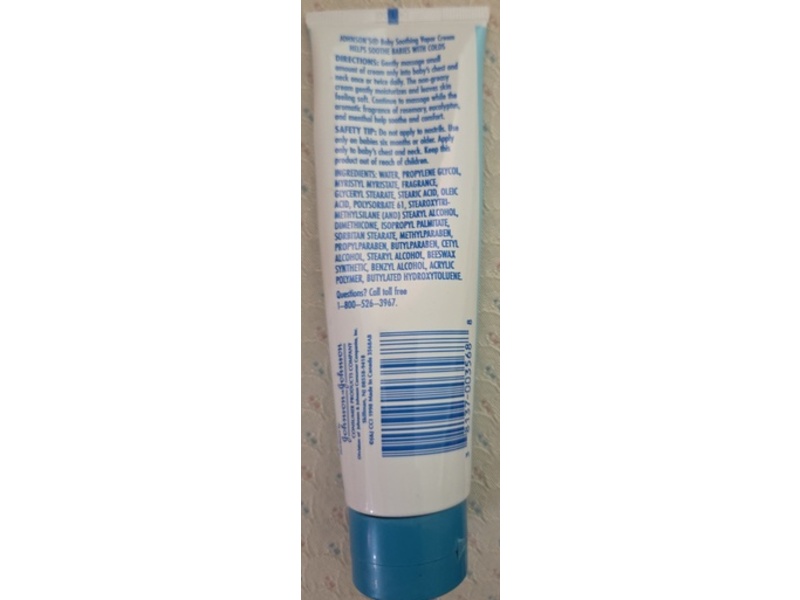 Johnson's Baby Soothing Vapor Cream, 3 oz/85 g