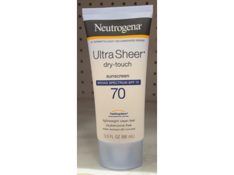 Neutrogena Ultra Sheer Dry-Touch Sunscreen, SPF 70, 3.0 fl oz/88 mL, Pack Of 3