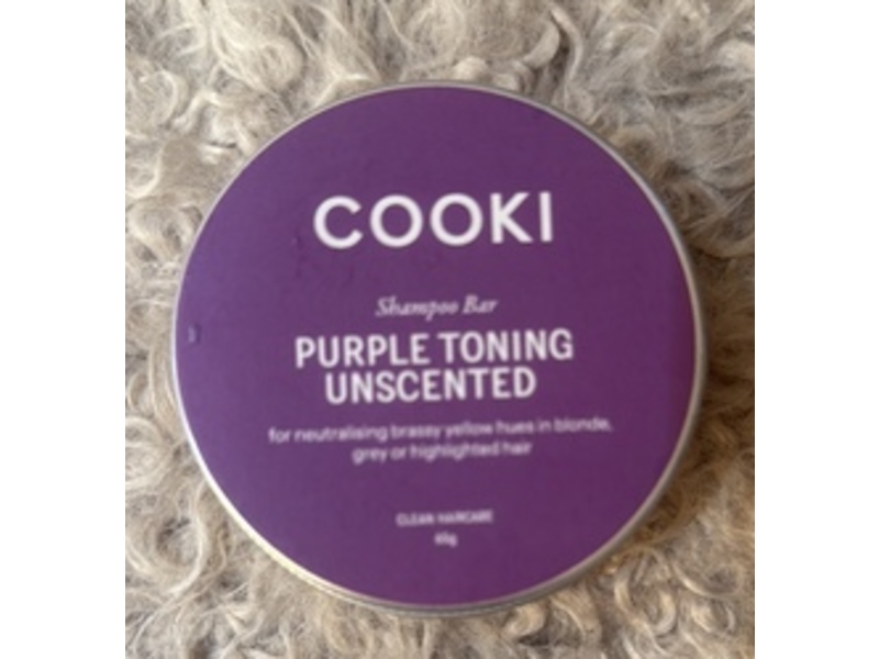 Cooki Purple Toning Shampoo Bar, Unscented, 65 g