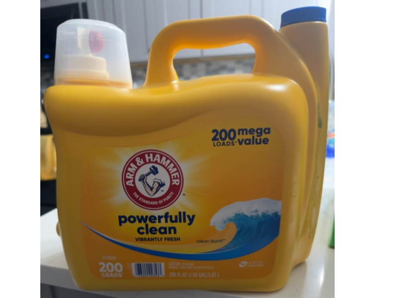 Arm & Hammer Liquid Laundry Detergent, Clean Burst, 200 Loads, 200 fl oz/5.91 L
