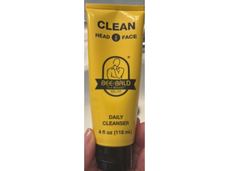 Bee Bald Clean Head & Face Daily Cleanser, 4 fl oz/118 mL