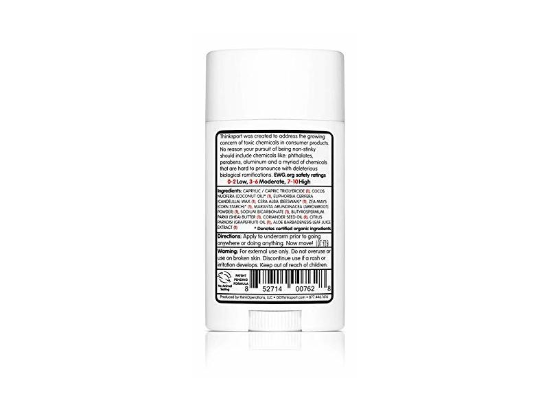 Thinksport Deodorant, Aloe and Tea Flowers, 2.9 oz/85.8 mL