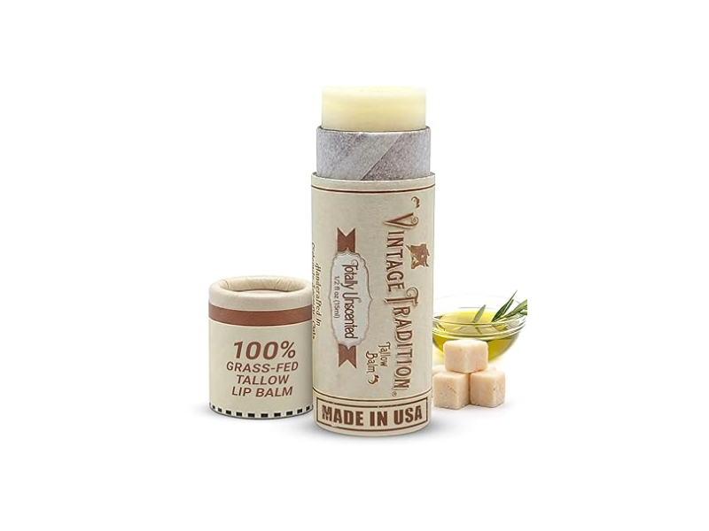 Vintage Tradition Tube Totally Unscented Tallow Balm, 0.5 fl oz