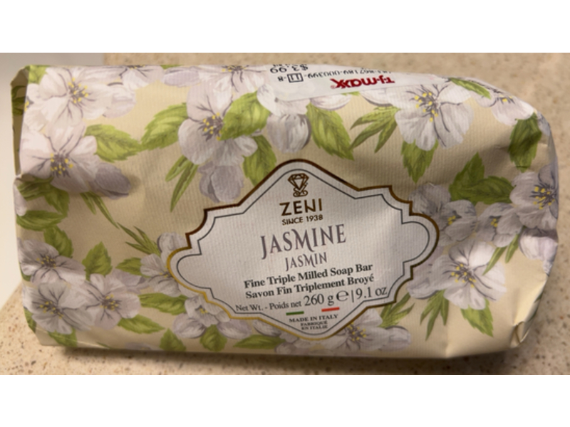 Zewi Fine Triple Milled Soap Bar, Jasmine, 9.1 oz/260 g