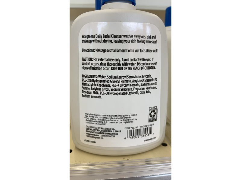 Walgreens Daily Facial Cleanser, 16 fl oz/473 mL
