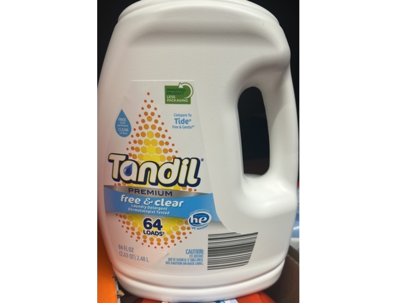 Tandil Premium Laundry Detergent, Free & Clear, 64 Loads, 84 fl oz/2.48 L