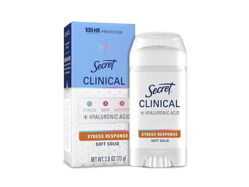 Secret Clinical Stress Response Antiperspirant + Hyaluronic Acid, 2.6 oz/73 g