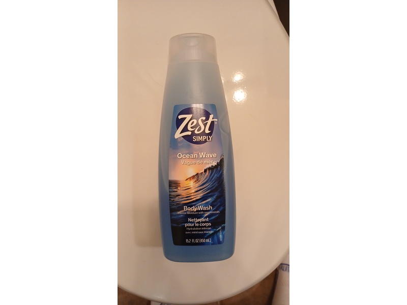 Zest Simply Body Wash, Ocean Wave, 15.2 fl oz/450 mL