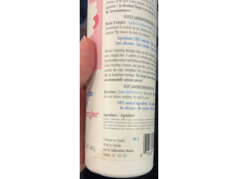 Terapo Junior Marion's Hydrating Detangler, 8.5 fl oz/250 mL