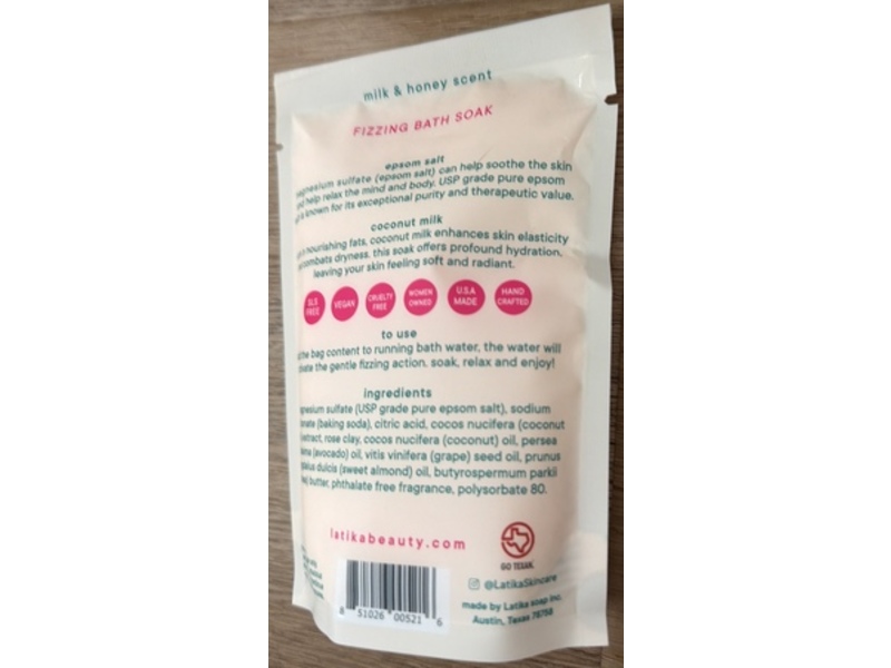 Latika Beauty Fizzing Bath Soak, I Heart Me, 4 fl oz/114 g, Pack Of 3