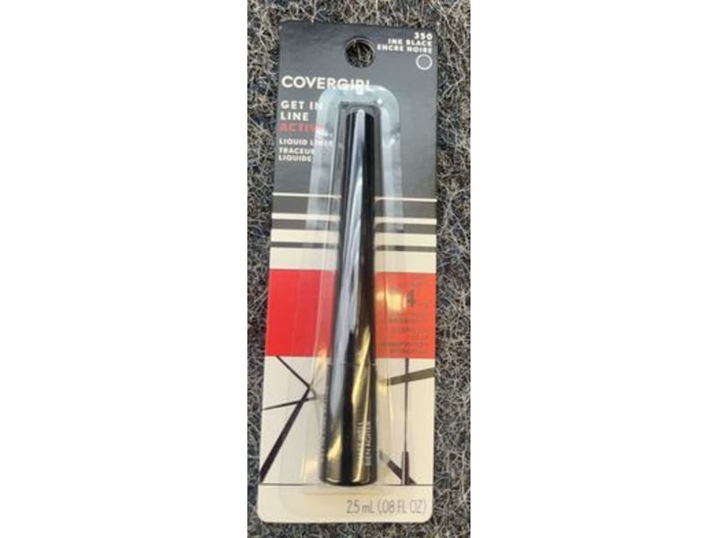 Covergirl Get In Line Active Eyeliner, 350 Ink Black, 0.8 fl oz/ 25 mL