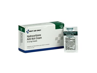 First Aid Only Hydrocortisone Cream Packets, 25 Count