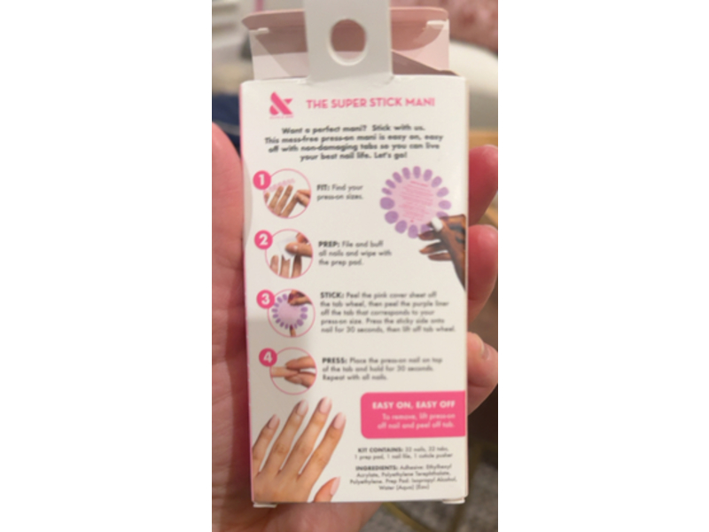Olive & June The Super Stick Mani Press On Nails, Mulberry, 32 Count