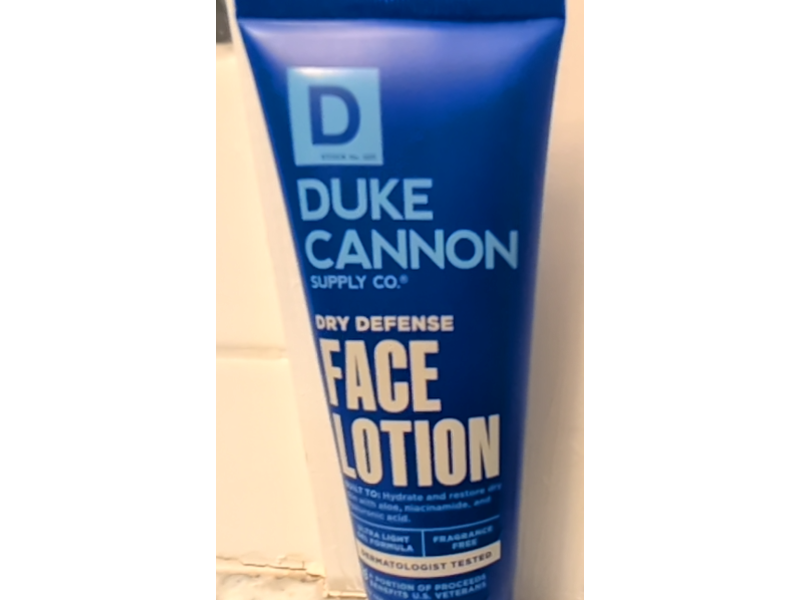 Duke Cannon Supply Co Dry Defense Face Lotion, 3 fl oz/88 mL