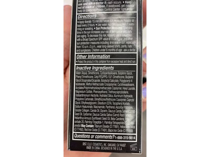 e.l.f. Camo CC Cream, SPF 30, Medium 375 N, 1.05 oz/30 g