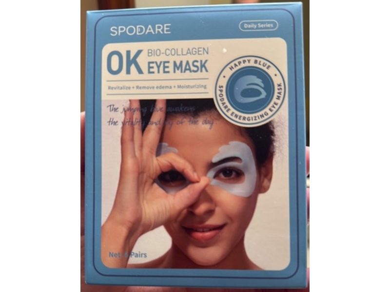 SpoDare OK Bio-Collagen Eye Mask, Happy Blue, 6 Pairs
