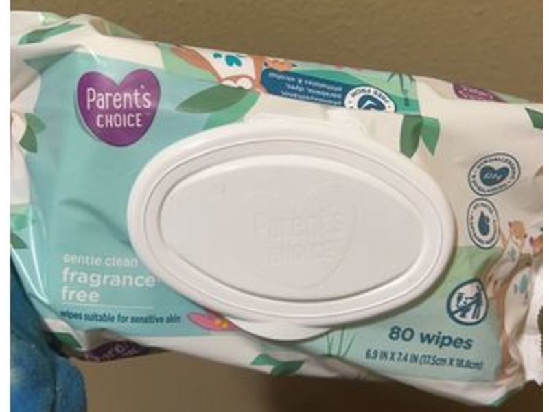 Parents Choice Baby Wipes, Fragrance Free, 80 Count