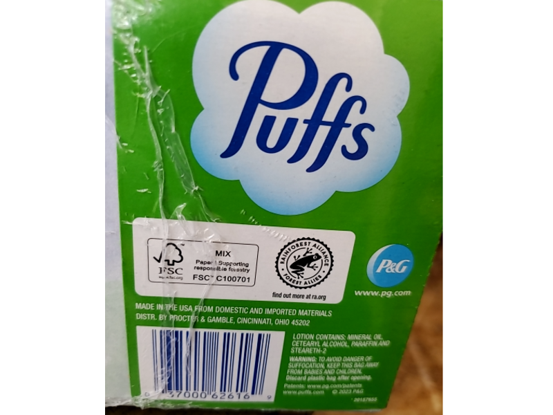 Puffs Gentle & Soothing Plus Lotion Facial Tissue, 72 Count, Pack Of 2