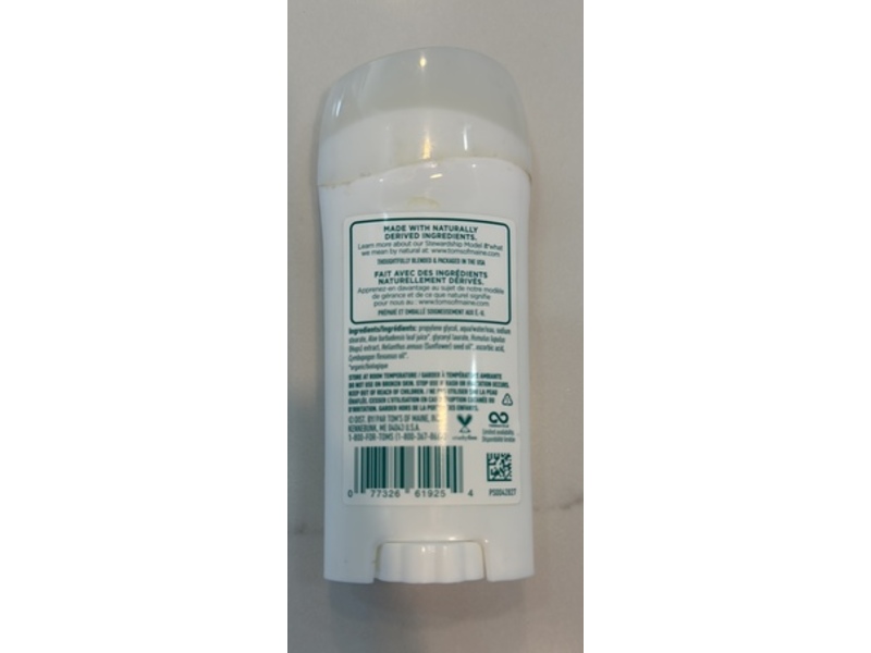 Tom's Of Maine Deodorant, 2.25 oz/64 g