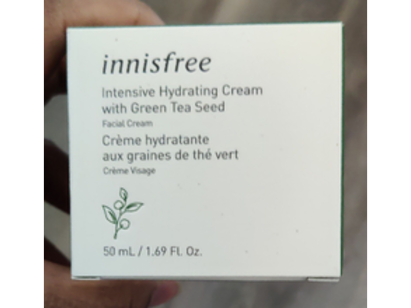 Innisfree Intensive Hydrating Cream, Green Tea Seed, 1.69 fl oz/50 mL