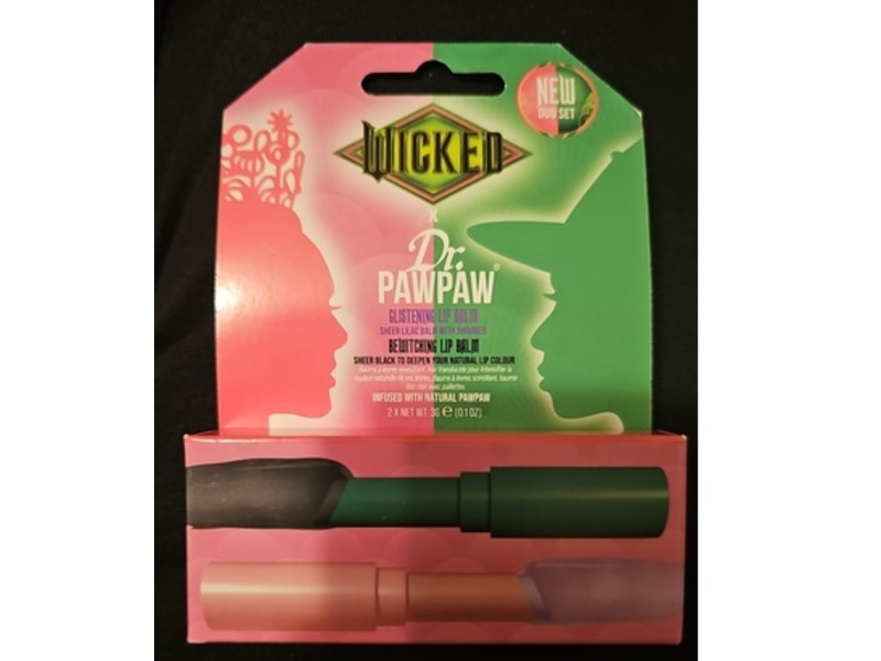 Wicked x Dr. PawPaw Lip Balm Duo, Glistening & Bewitching, 0.10 oz/3 g