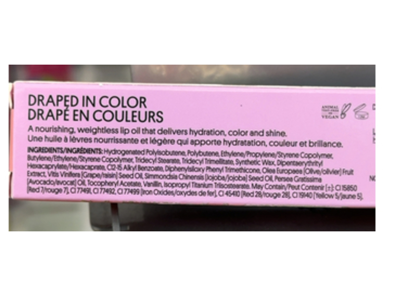 Winky Lux Very There Lip Oil, Passion, 0.12 fl oz/3.5 mL