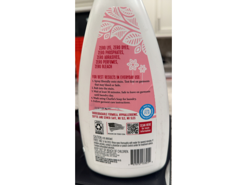 Charlie’s Soap Laundry Pre-Spray, 32 fl oz/0.95 L