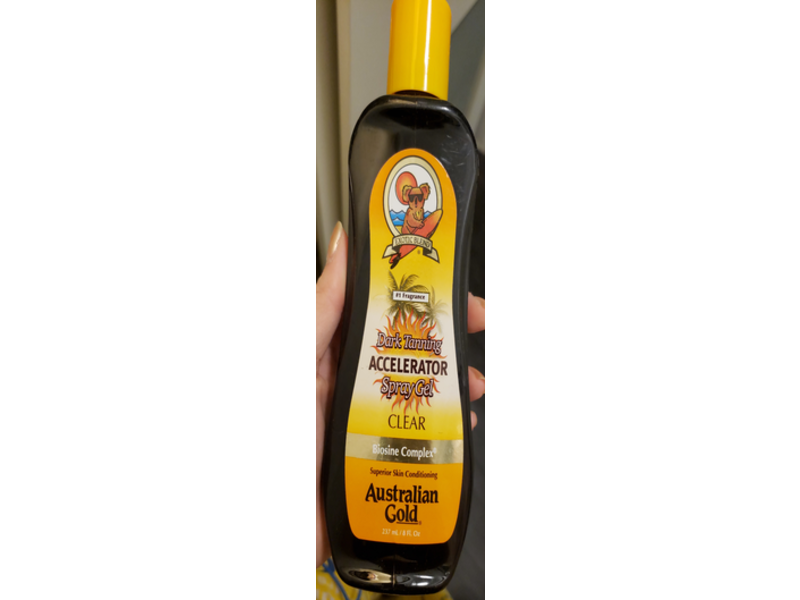 Australian Gold Dark Tanning Accelerator Spray Gel, Clear, 8 fl oz/237 mL