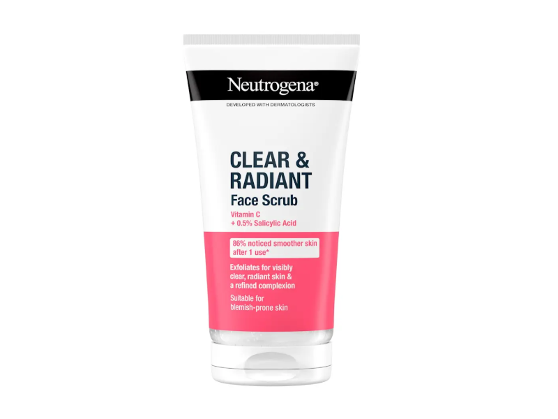 Neutrogena Clear & Radiant Face Scrub, Vitamin C & 0.5% Salicylic Acid, 5.07 oz/150 mL
