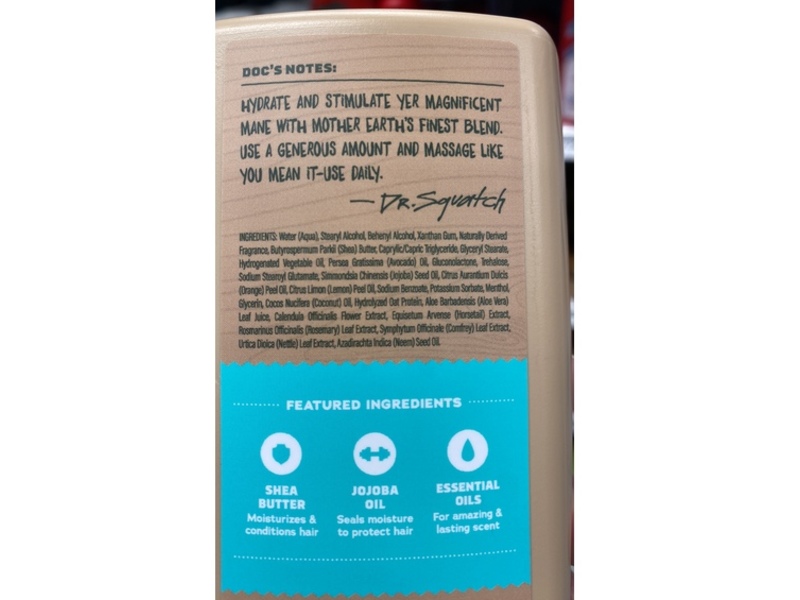 Dr. Squatch Coconut Castaway Moisturizing Conditioner, 11 fl oz/325 mL, Pack Of 2