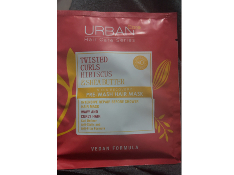 Urban Care Twisted Curls Pre-Wash Hair Mask, Hibiscus & Shea Butter, 1.69 fl oz/50 mL