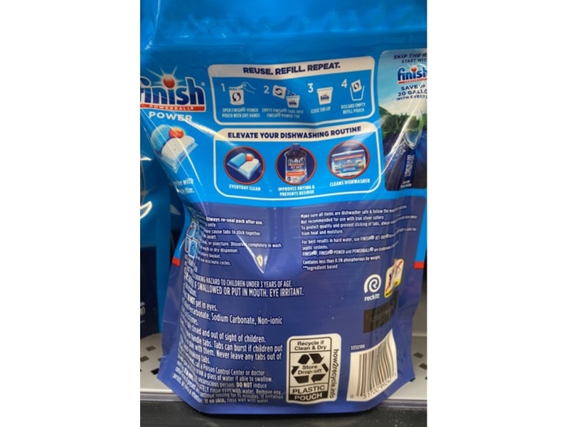Finish Powerball Power Dishwasher Detergent, 7.3 oz, 32 count