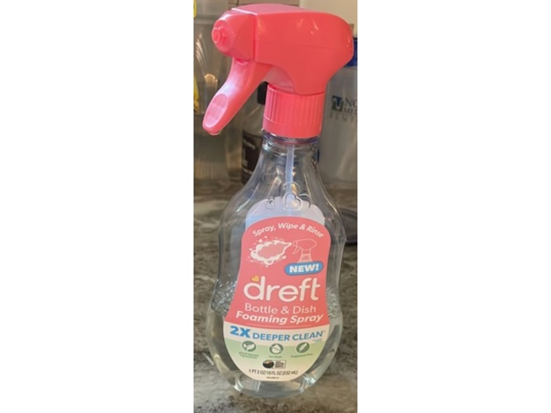 Dreft Bottle & Dish, Foaming Spray, 18 fl oz/532 mL