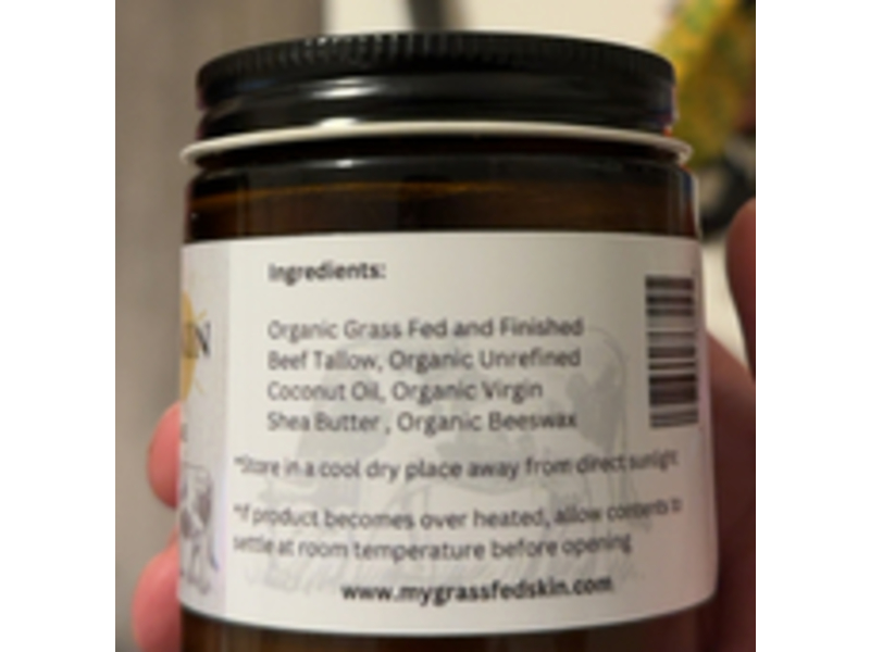 Grass Fed Skin Tallow Based Skincare Face And Body Whip, 4 fl oz