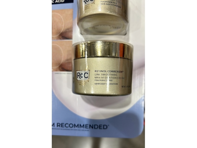 Roc Retinol Correxion Line Smoothing Max Hydration Cream, 3.4 oz + 1.7 oz, Pack Of 2
