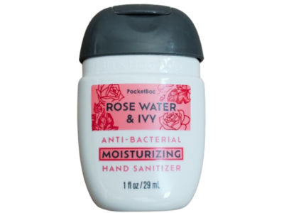 Bath & Body Works PocketBac Anti-Bacterial Moisturizing Hand Sanitizer, Rose Water & Ivy, 1 fl oz/29 mL, Pack Of 6