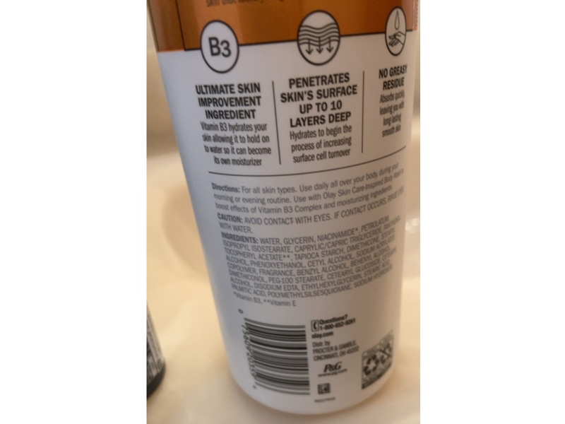 Olay Tone Evening & Hydrating Body Lotion, Vitamin E, 17 fl oz/502 mL, Pack Of 4