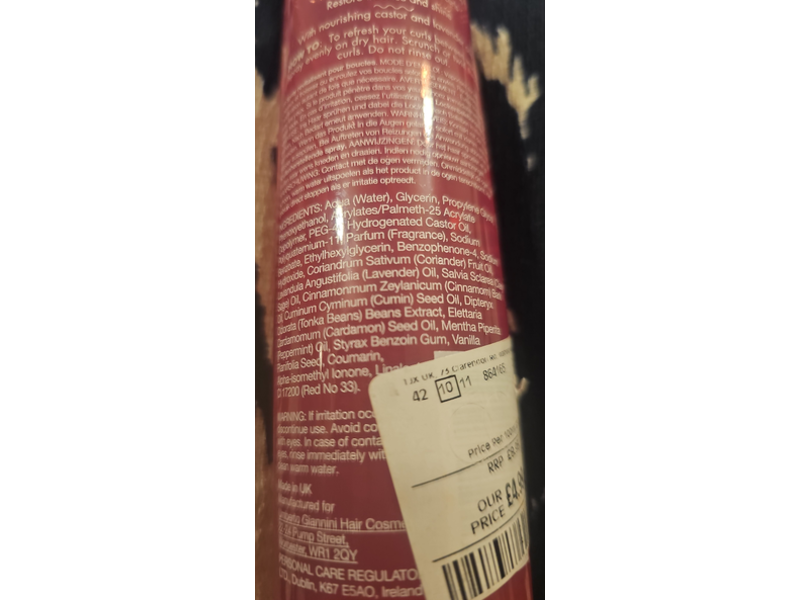 Umberto Giannini Curl Jelly Refresh Reviving Spray, 5 fl oz/150 mL