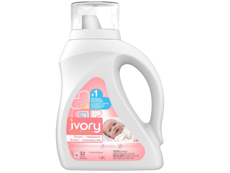Ivory Snow Baby Laundry Detergent, Stage 1: Newborn, 32 Loads, 1.47 L