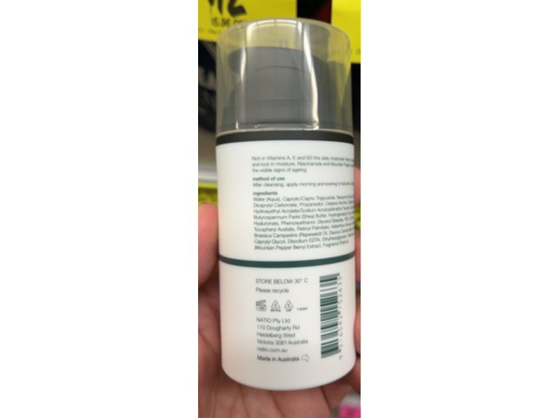 Natio Men Plus Age Defence Face Moisturiser, 2.7 fl oz/80 mL