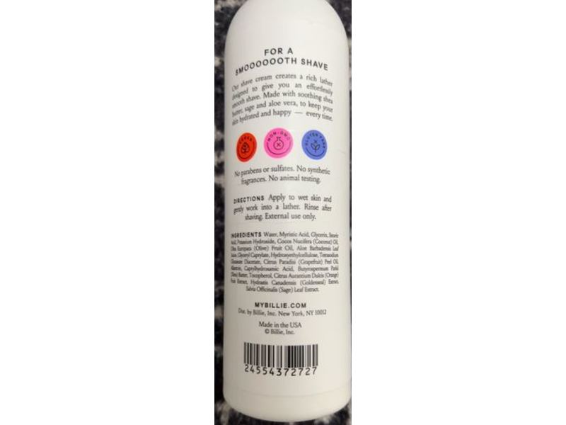 Billie Original Shaving Cream, Aloe Vera And Sage, 6.5 fl oz