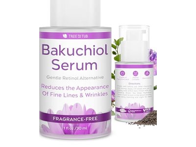 Tree To Tub Gentle Retinol Alternative Serum, Bakuchiol, 1 fl oz/30 mL
