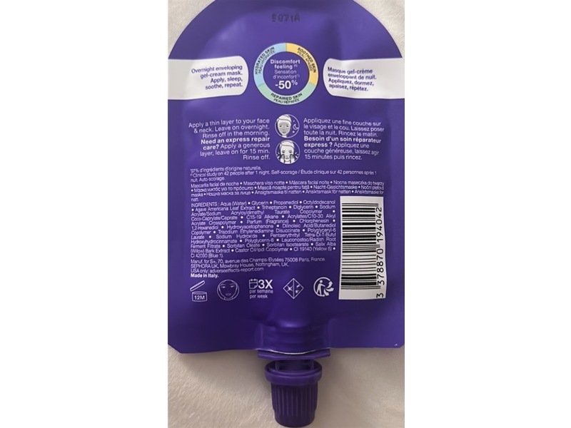 Sephora Soothe & Hydrate Mask, Fermented Agave Extract, 1 fl oz/30 mL