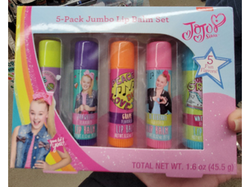 Jojo Siwa Jumbo Lip Balm Set,1.6 oz/45.5 g, Pack of 5