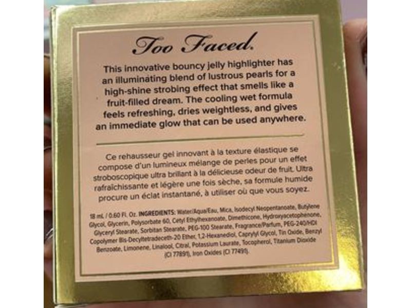 Too Faced You'Re So Jelly Highlighter, Gilded Champagne, 0.60 fl oz/18 mL