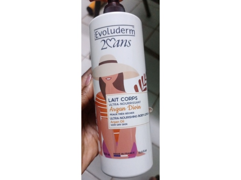 Evoluderm Ultra Nourishing Body Milk, Argan Oil, 16.9 fl oz/500 mL
