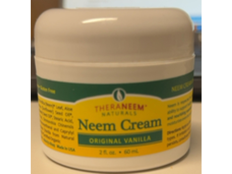 TheraNeem Naturals Neem Cream, Vanilla, 2 fl oz/60 mL