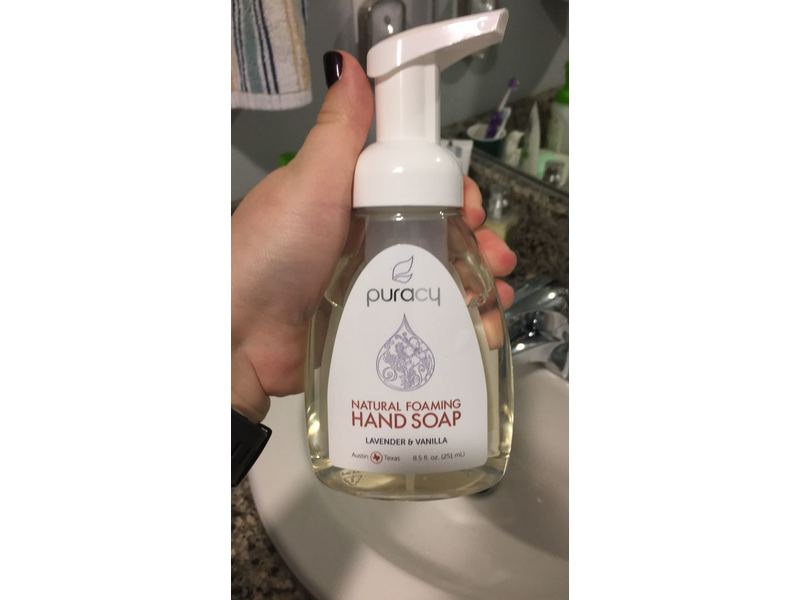Puracy Natural Foaming Hand Soap, Lavender & Vanilla, 8.5 fl oz