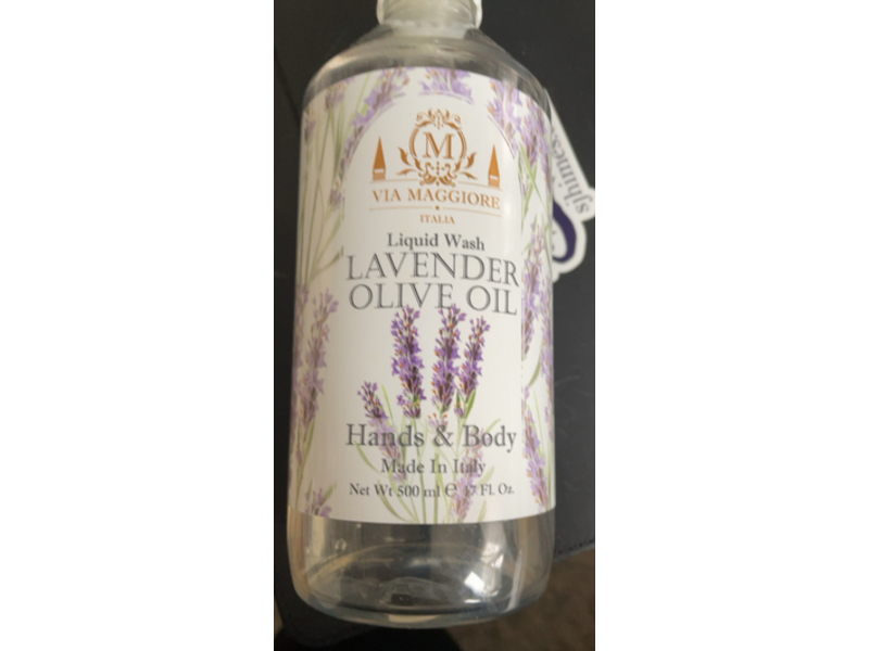Via Maggiore Hands & Body Liquid Wash, Lavender Olive OIl, 17 fl oz/500 mL